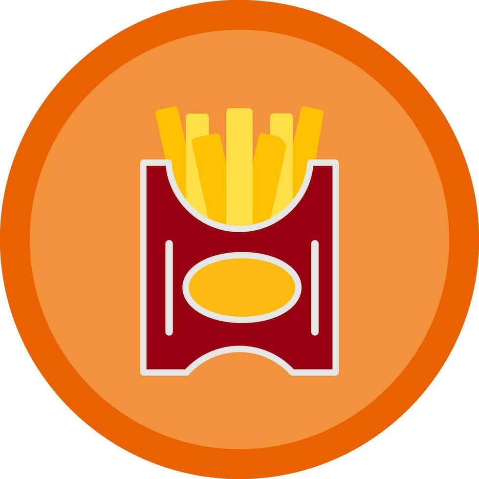 Pommes-Frites-Vektor-Icon-Design vektor