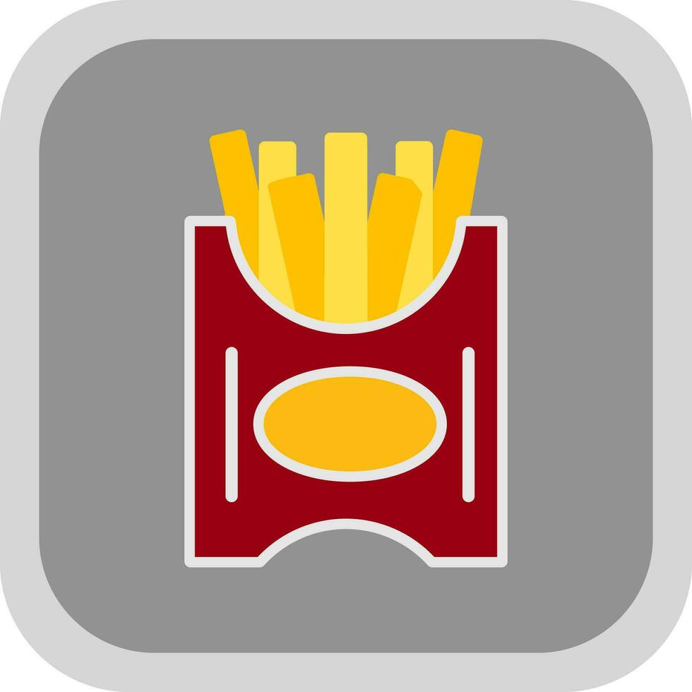 Pommes-Frites-Vektor-Icon-Design vektor