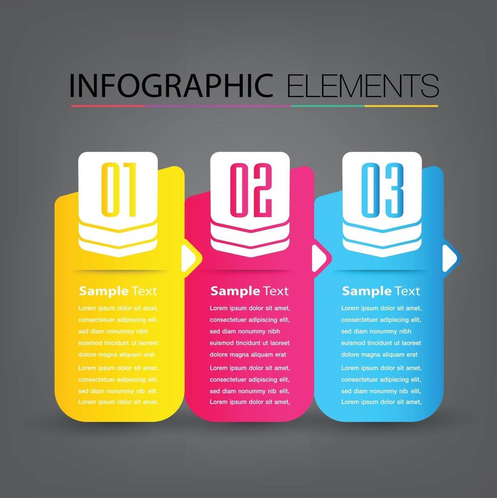 moderne Textfeldvorlage Banner Infografiken vektor