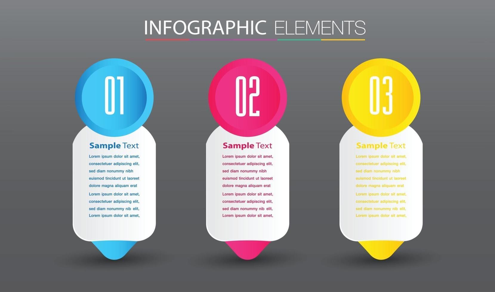 moderne Textfeldvorlage Banner Infografiken vektor