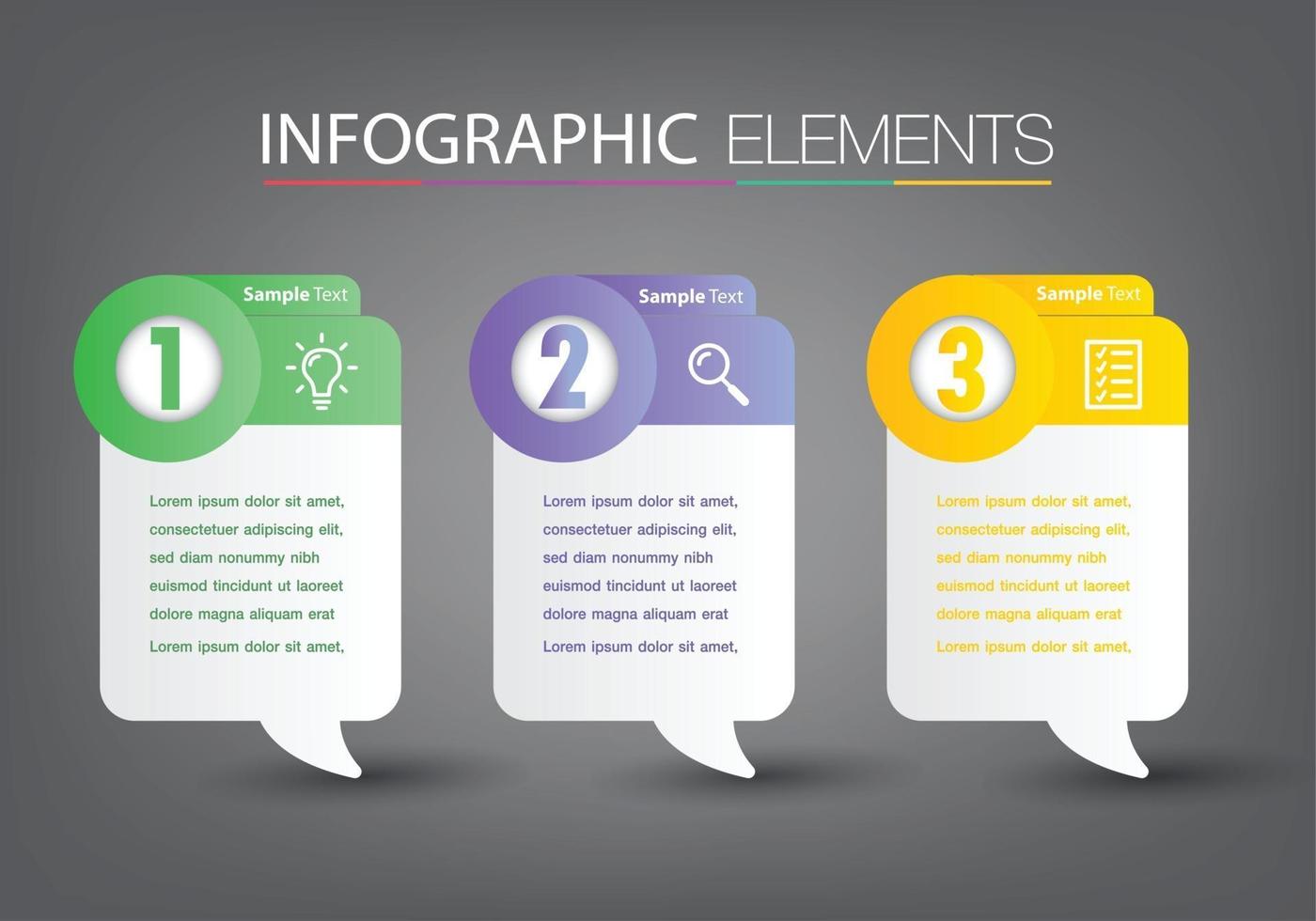 moderne Textfeldvorlage Banner Infografiken vektor