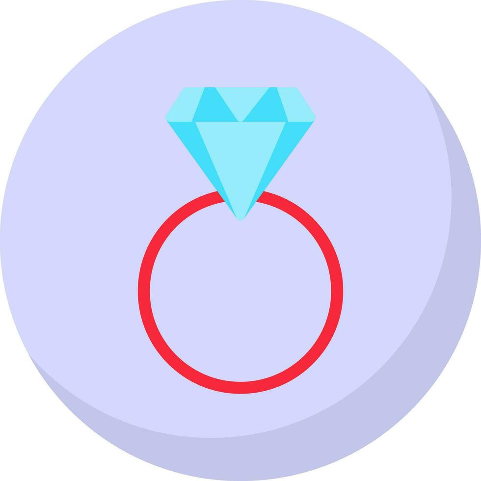 Diamantring-Vektor-Icon-Design vektor