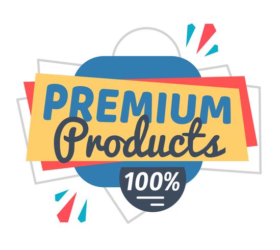 Premiumprodukter vektor