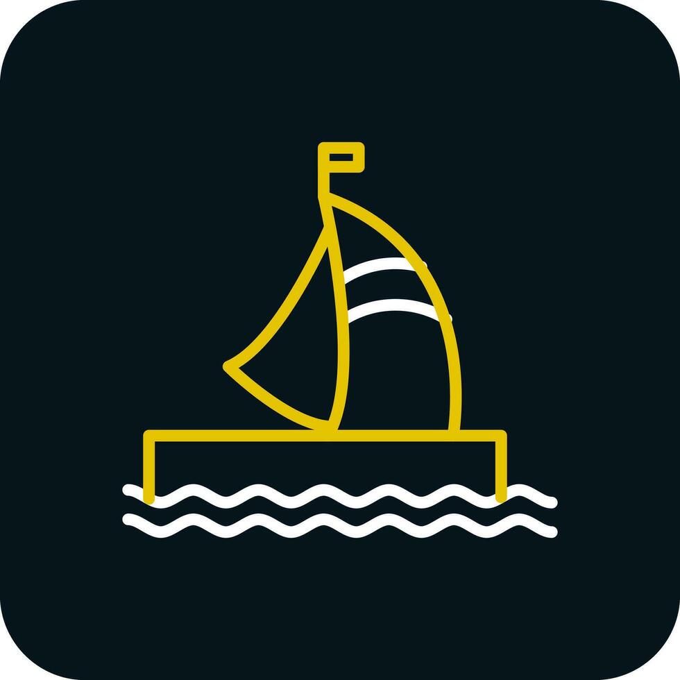 Hausboot-Vektor-Icon-Design vektor