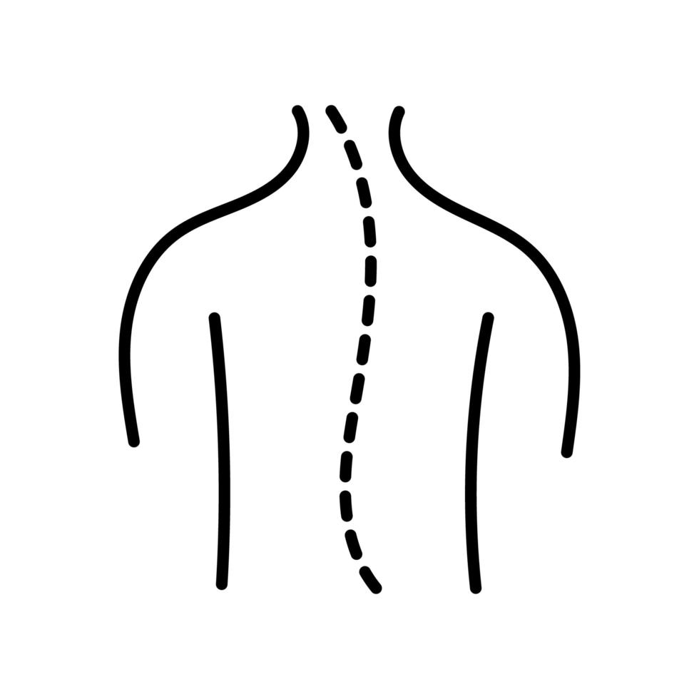 Symbol für den Linienstil der Spinalsklerose vektor