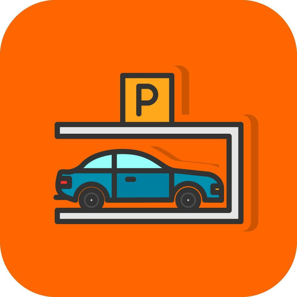 Parkplatz-Vektor-Icon-Design vektor