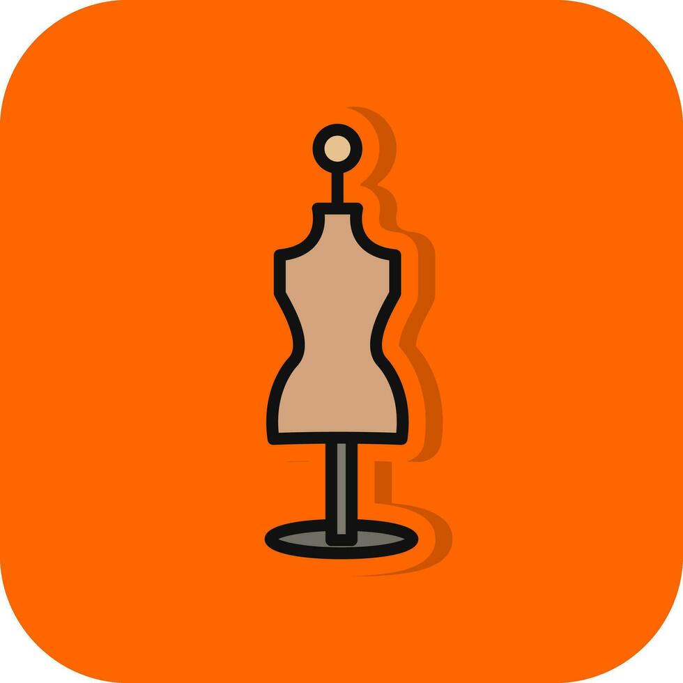 Mannequin-Vektor-Icon-Design vektor