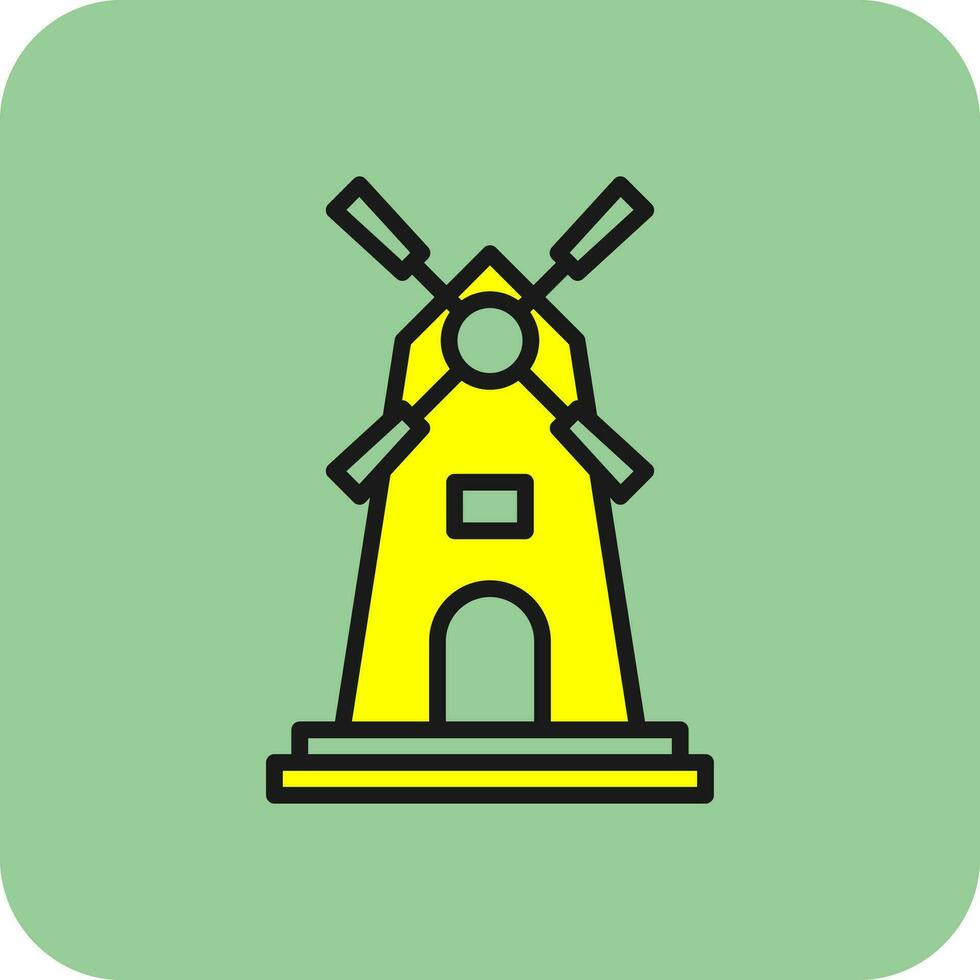 Windmühlen-Vektor-Icon-Design vektor