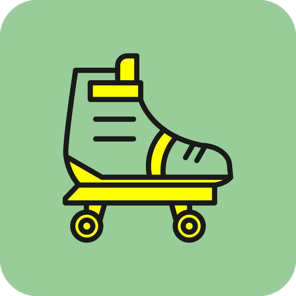 Rollschuh-Vektor-Icon-Design vektor