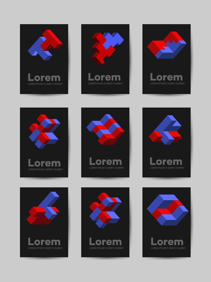 isometrische abstrakte geometrische vektor