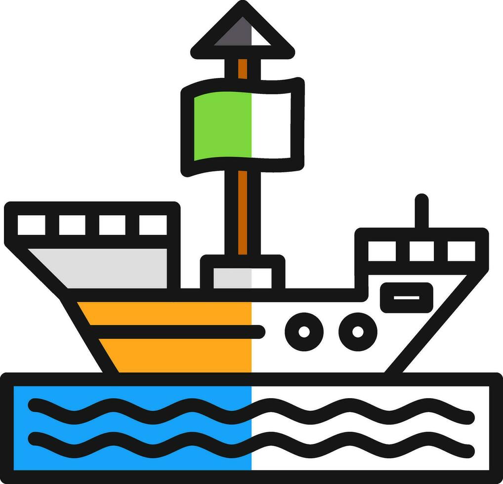pirat fartyg vektor ikon design