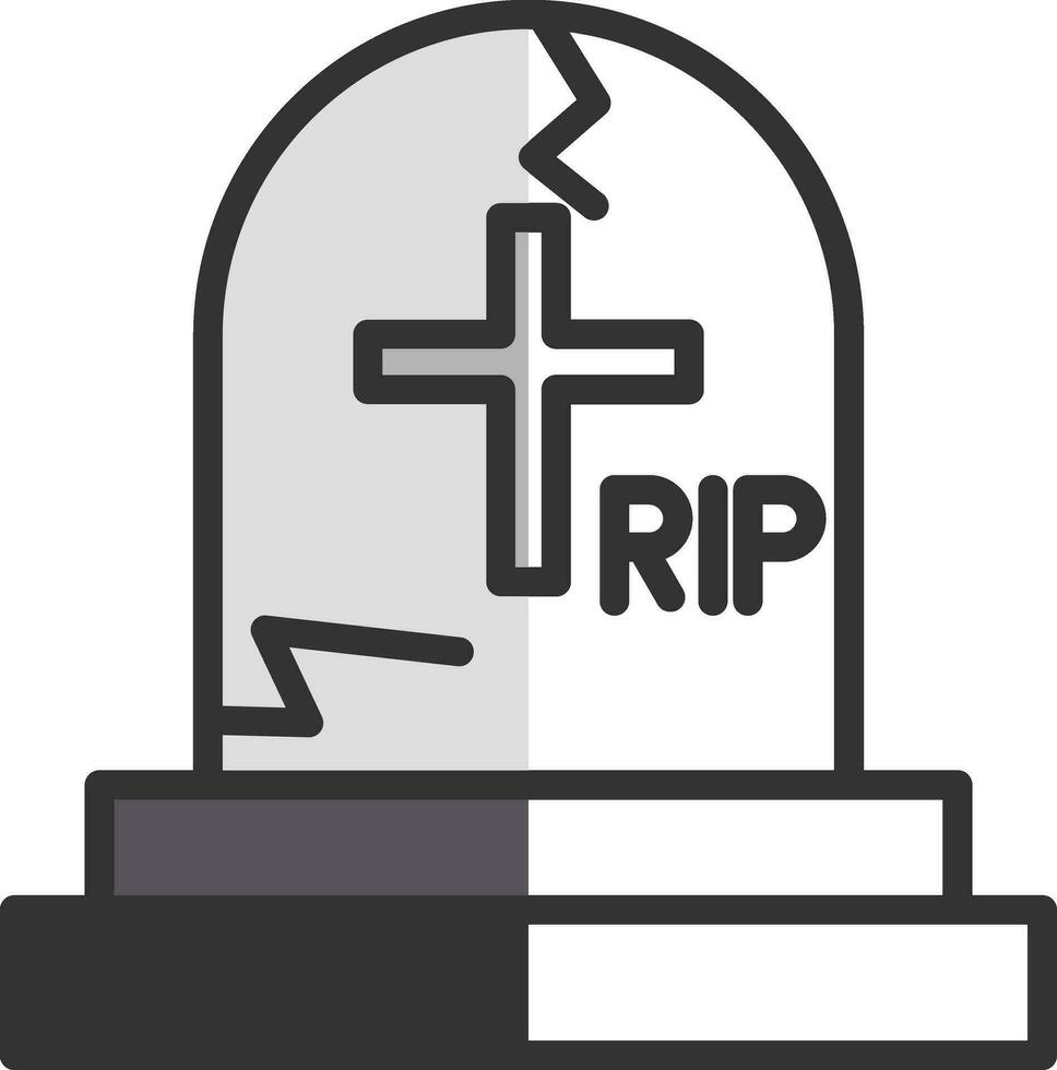 Friedhof-Vektor-Icon-Design vektor