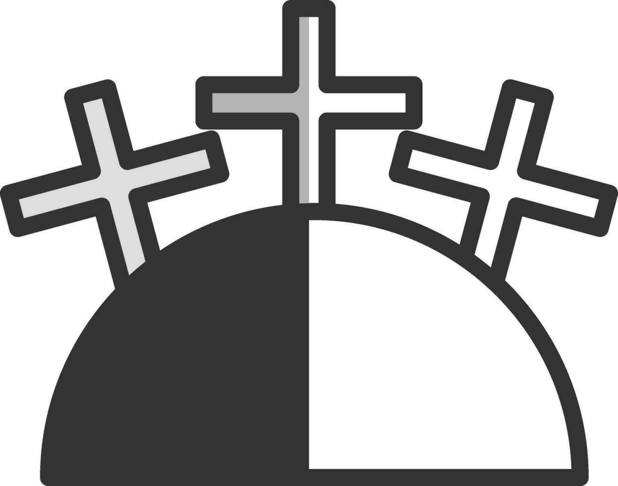 Friedhof-Vektor-Icon-Design vektor