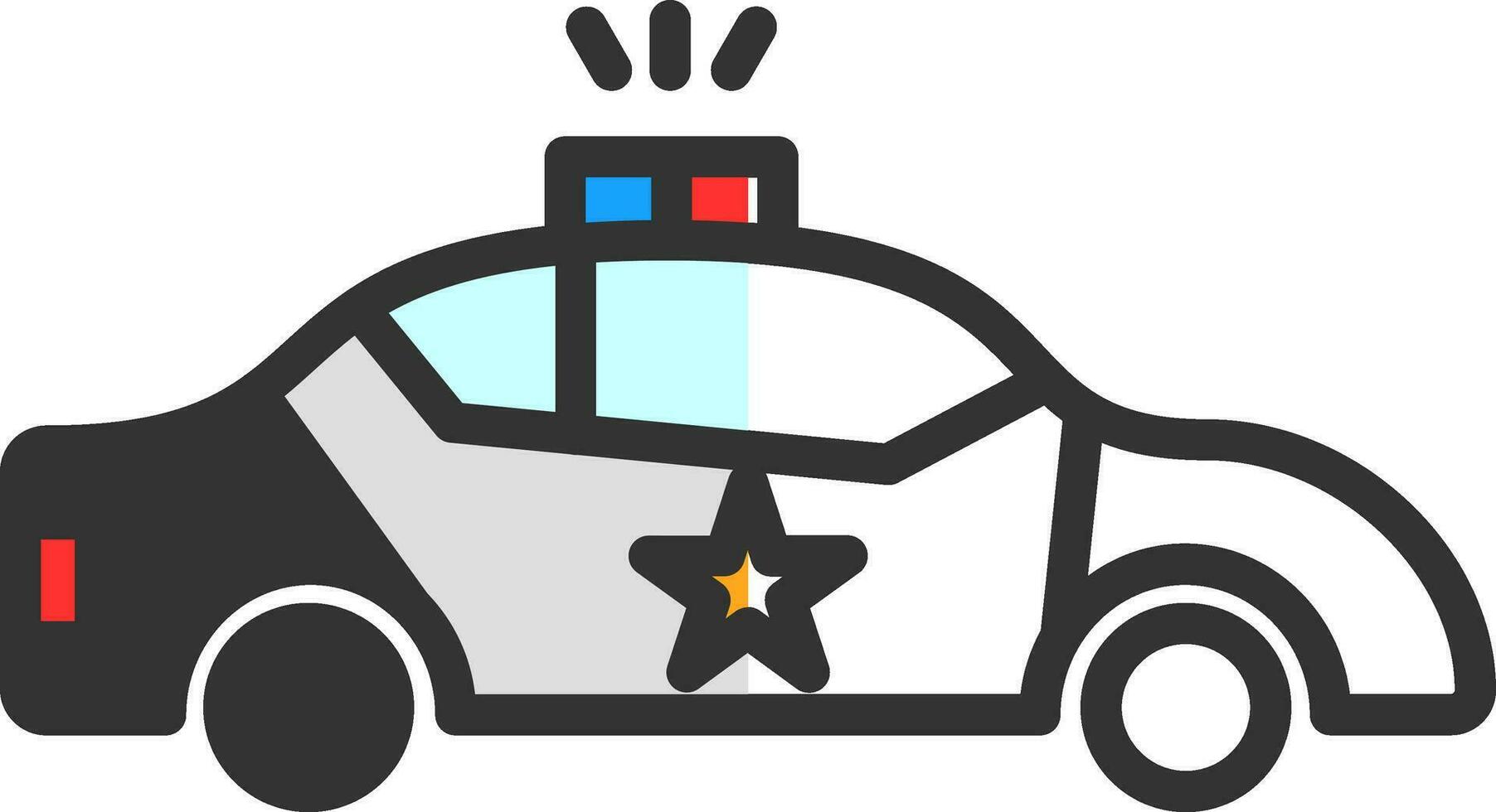 Polizeiauto-Vektor-Icon-Design vektor