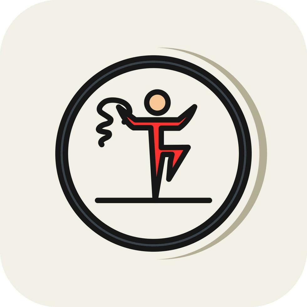 rhythmisch Gymnastik Vektor Symbol Design