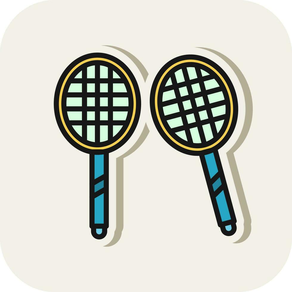 Badminton-Vektor-Icon-Design vektor