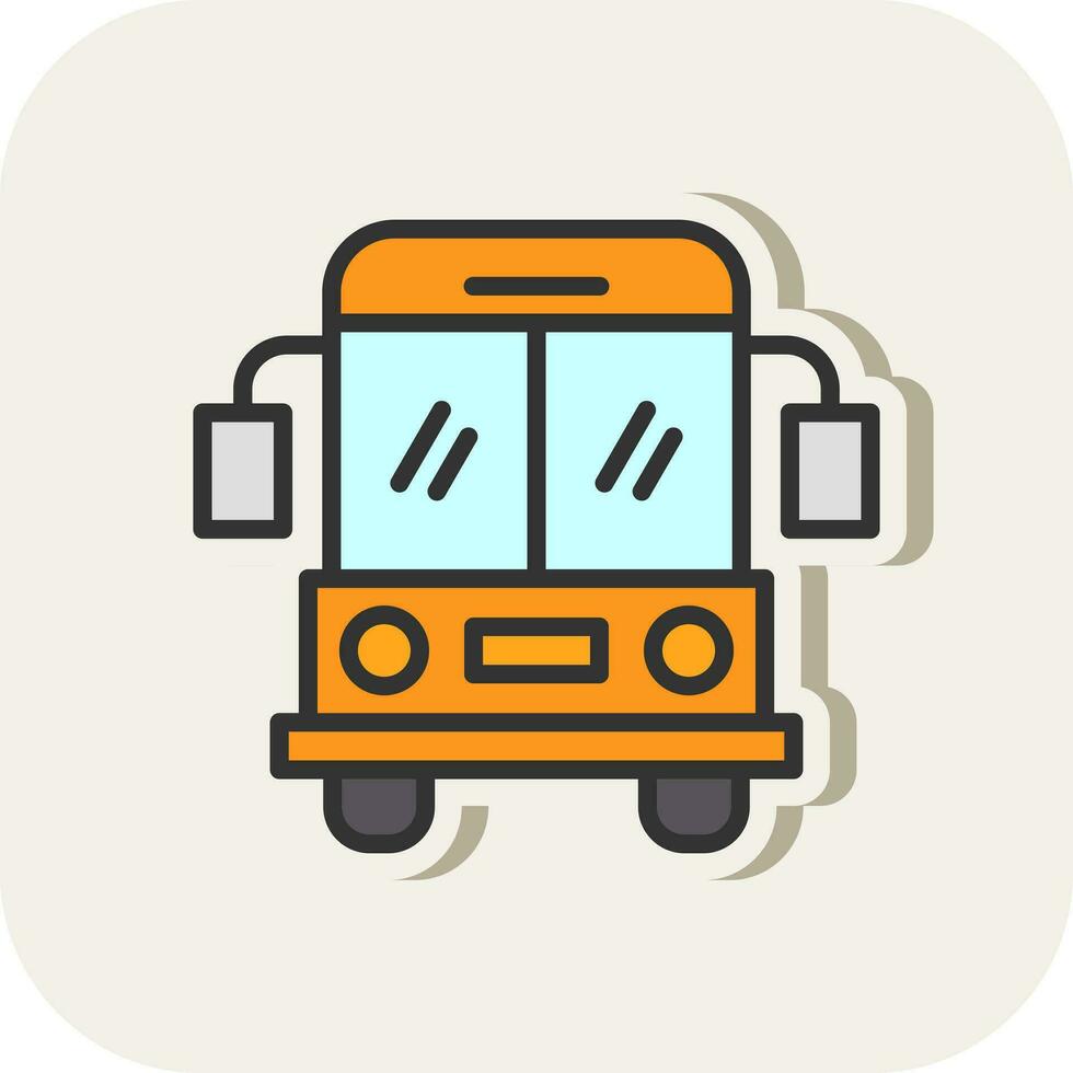 skola buss vektor ikon design