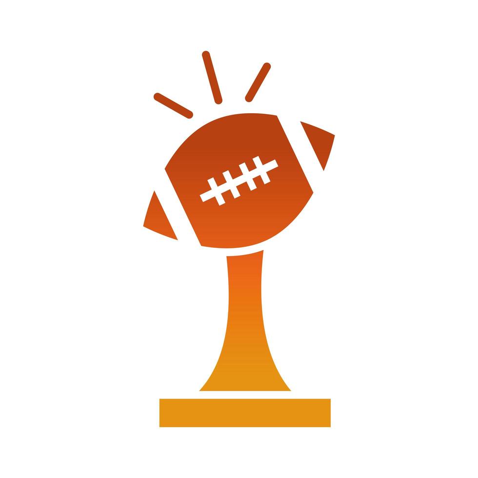 amerikansk fotboll trofé boll pris spel sport professionell och fritids lutning design ikon vektor