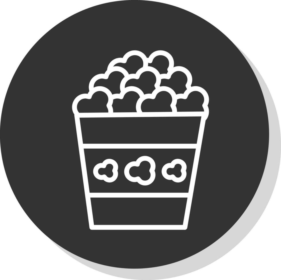 Popcorn-Vektor-Icon-Design vektor