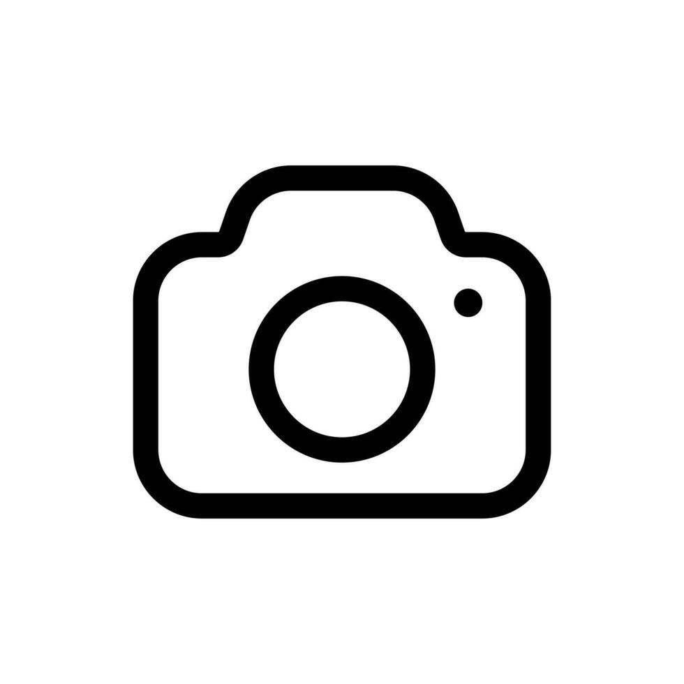 enkel kamera ikon. de ikon kan vara Begagnade för webbplatser, skriva ut mallar, presentation mallar, illustrationer, etc vektor