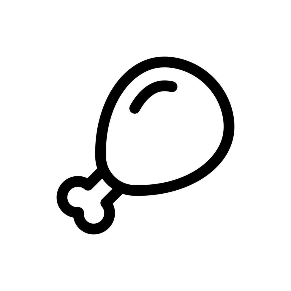enkel friterad kyckling ikon. de ikon kan vara Begagnade för webbplatser, skriva ut mallar, presentation mallar, illustrationer, etc vektor