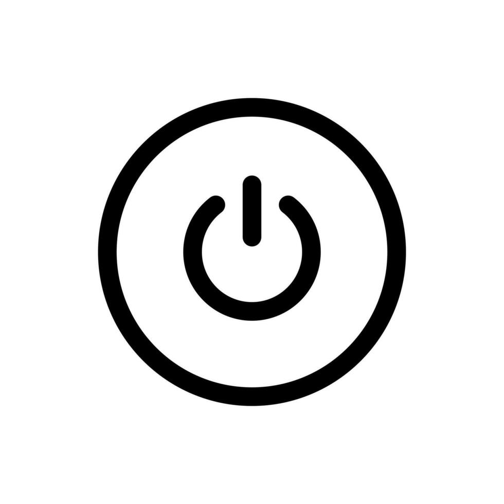 enkel kraft knapp ikon. de ikon kan vara Begagnade för webbplatser, skriva ut mallar, presentation mallar, illustrationer, etc vektor