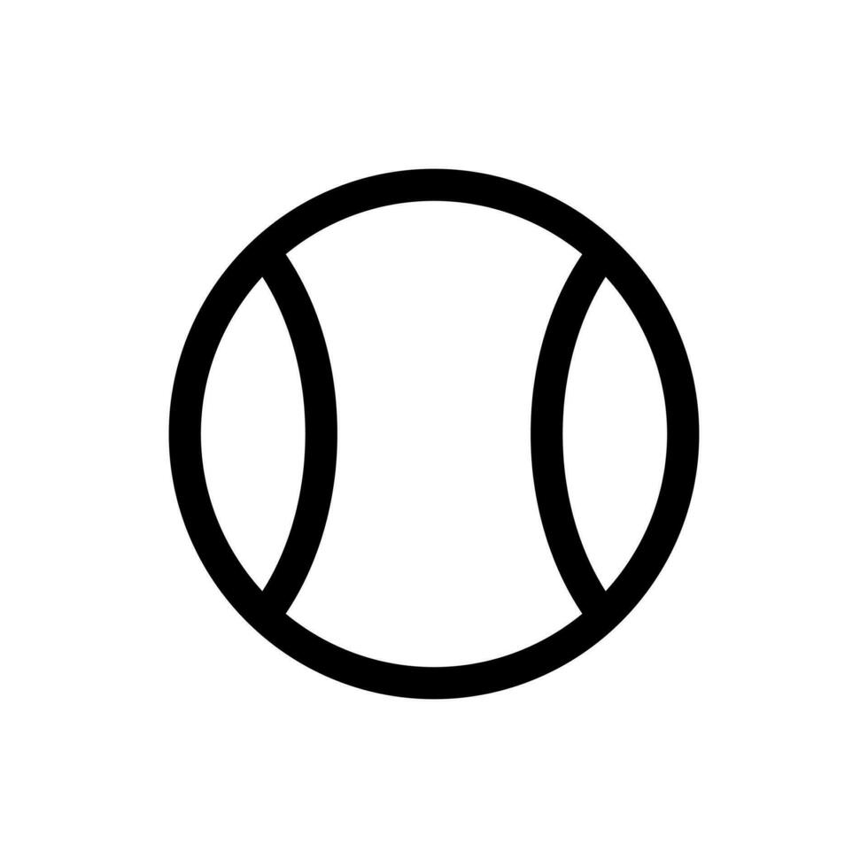 einfach Tennis Ball Symbol. das Symbol können Sein benutzt zum Webseiten, drucken Vorlagen, Präsentation Vorlagen, Illustrationen, usw vektor