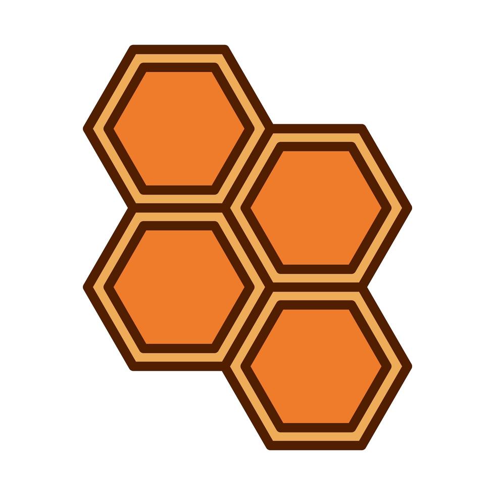 hälsosam mat färsk näring honung bikupa linje och fyll stil ikon vektor