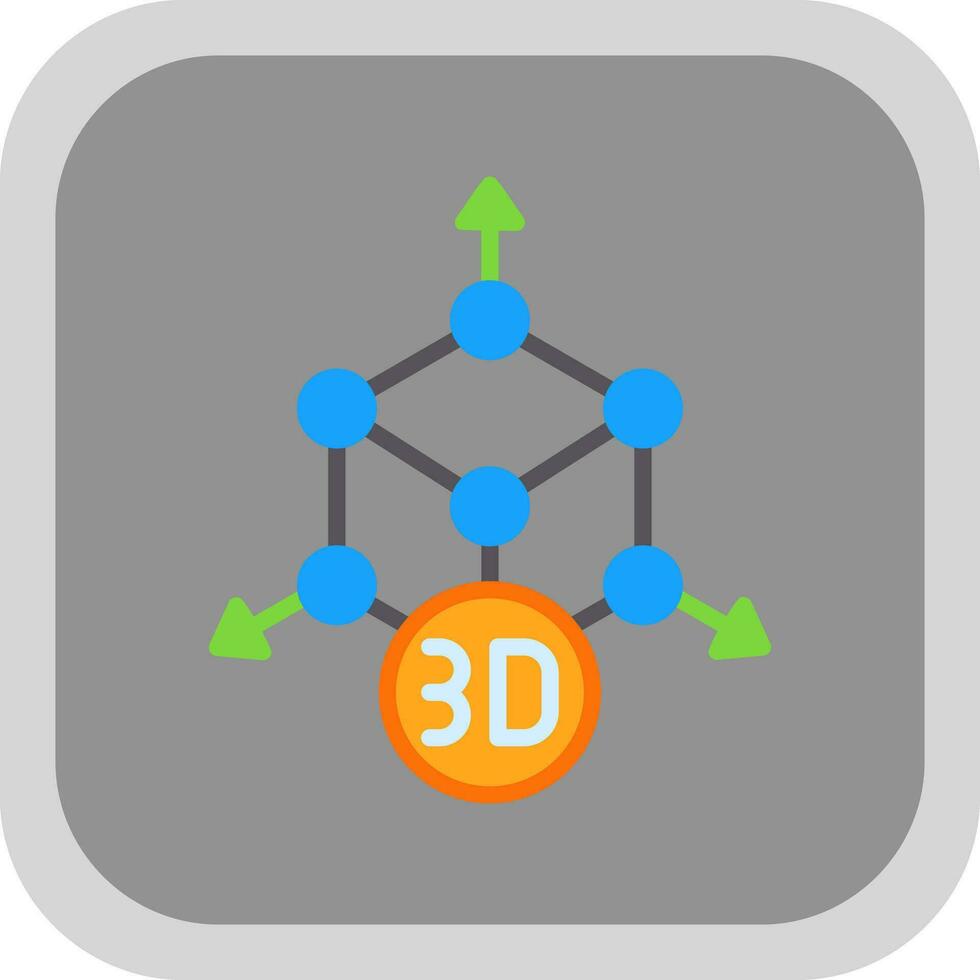 3D-Modellierungsvektor-Icon-Design vektor