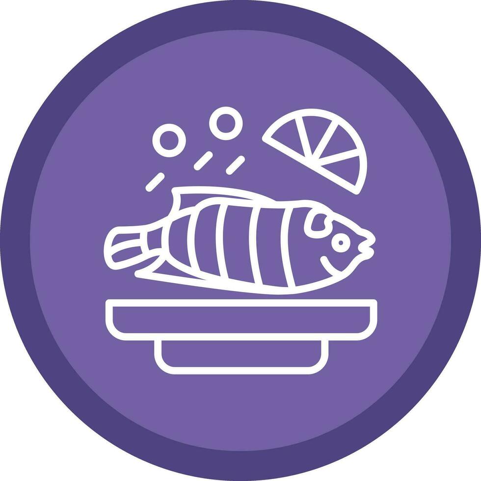 gedämpft Fisch Vektor Symbol Design