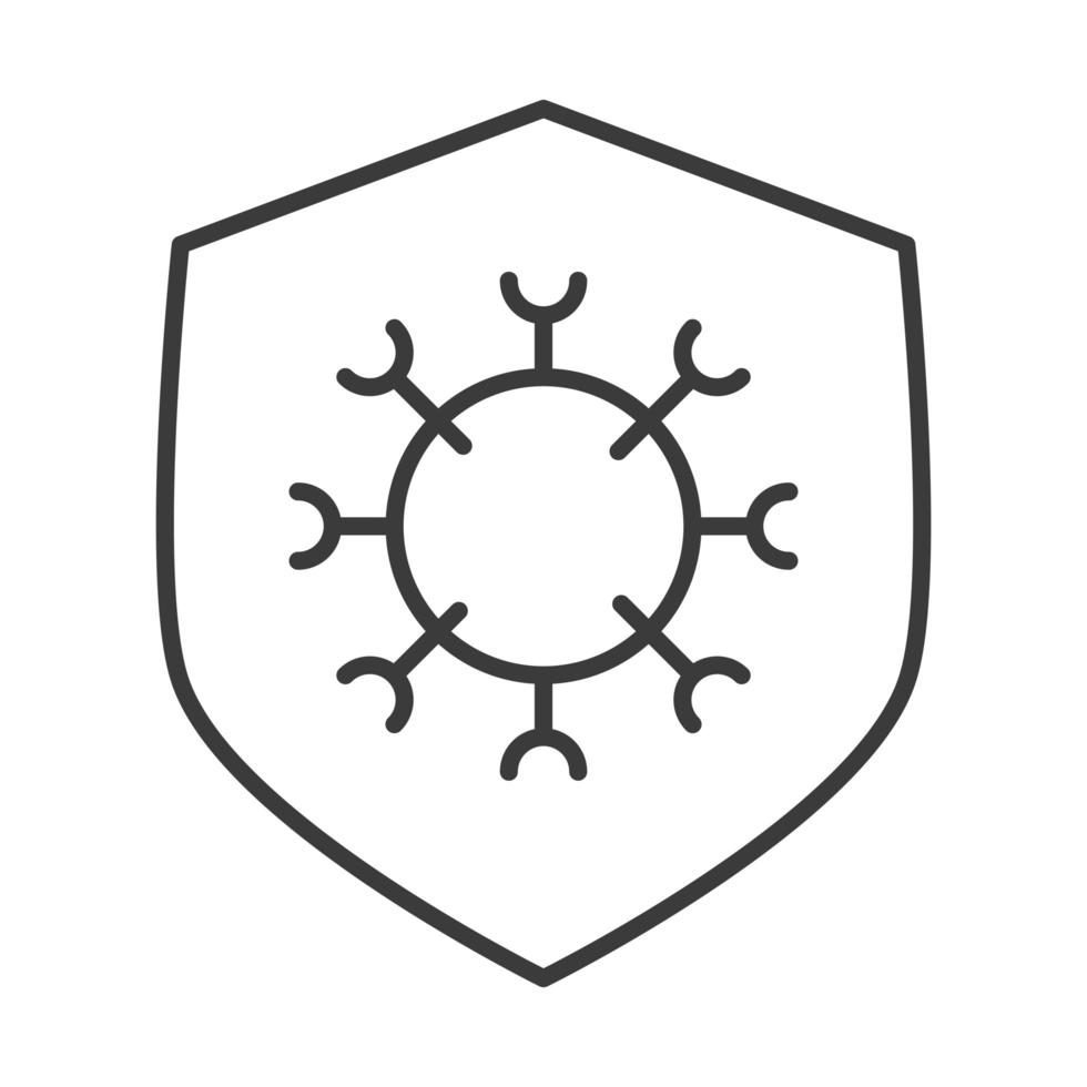 Covid 19 Coronavirus-Virus-Erreger-Infektionen Ausbruch Verbreitung Vektor-Linie-Stil-Symbol vektor