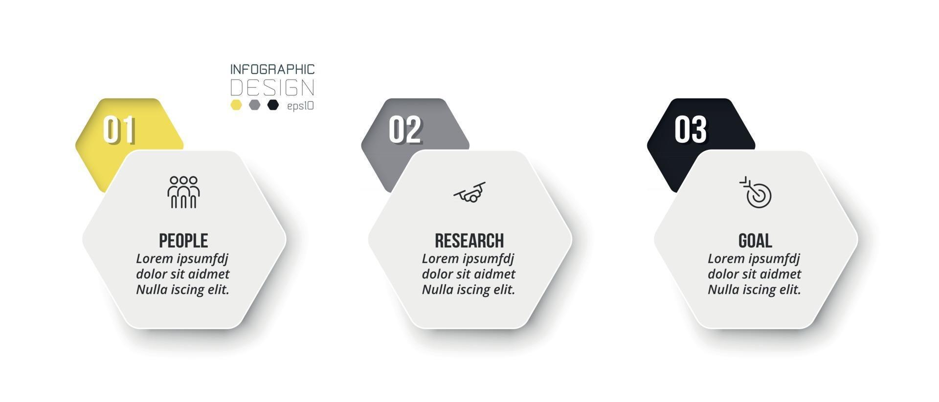 Infografik Geschäftsvorlage mit Schritt oder Option Design vektor