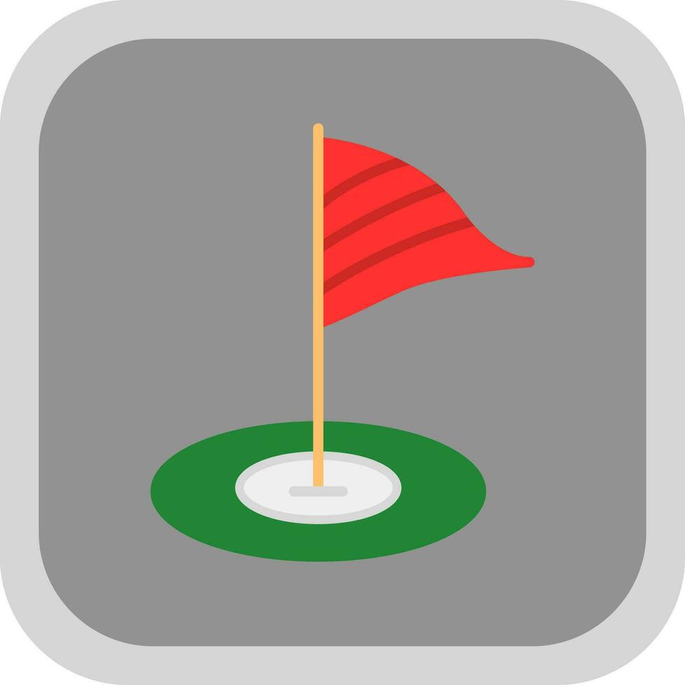 Golf Flagge Vektor Symbol Design