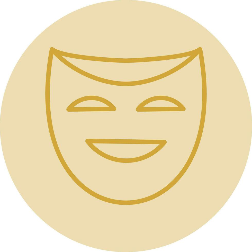 Theatermasken-Vektor-Icon-Design vektor