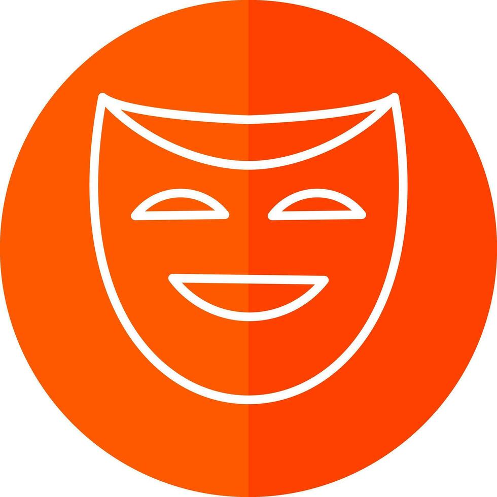 Theatermasken-Vektor-Icon-Design vektor