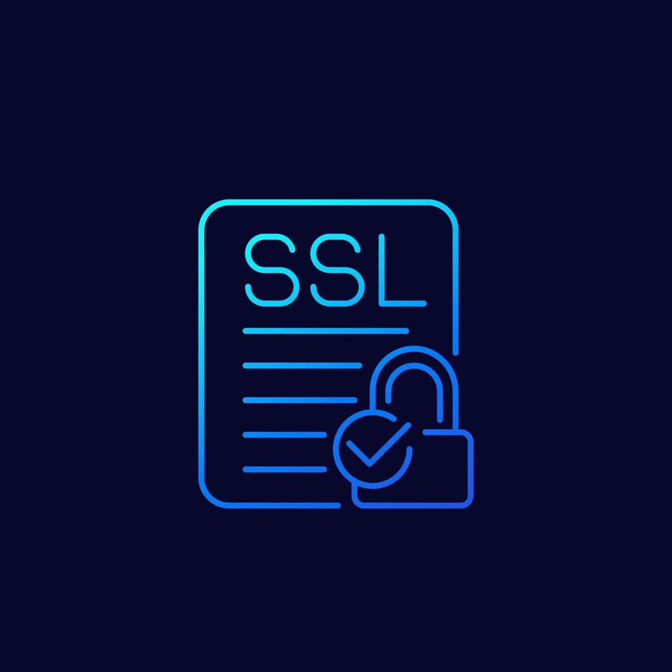 SSL-Vektor-dünne Linie-Symbol vektor