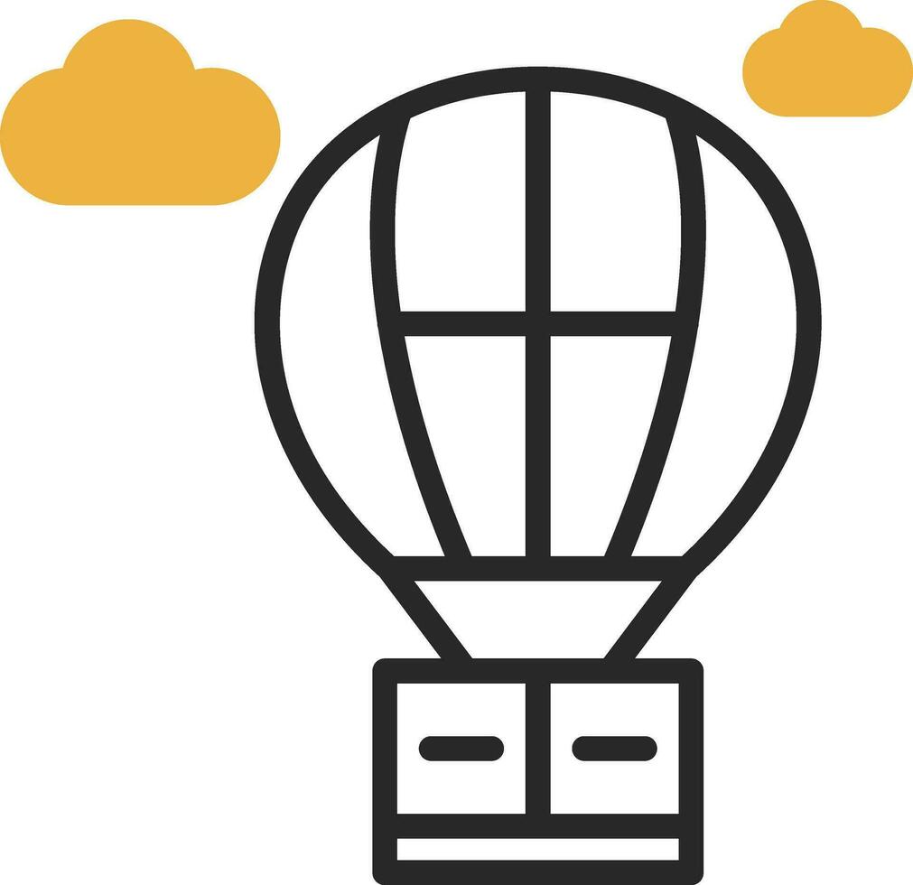 Heißluftballon-Vektor-Icon-Design vektor