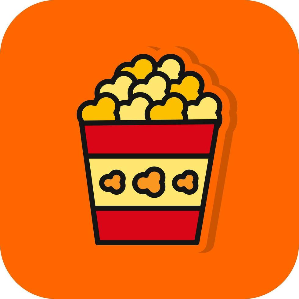 Popcorn-Vektor-Icon-Design vektor