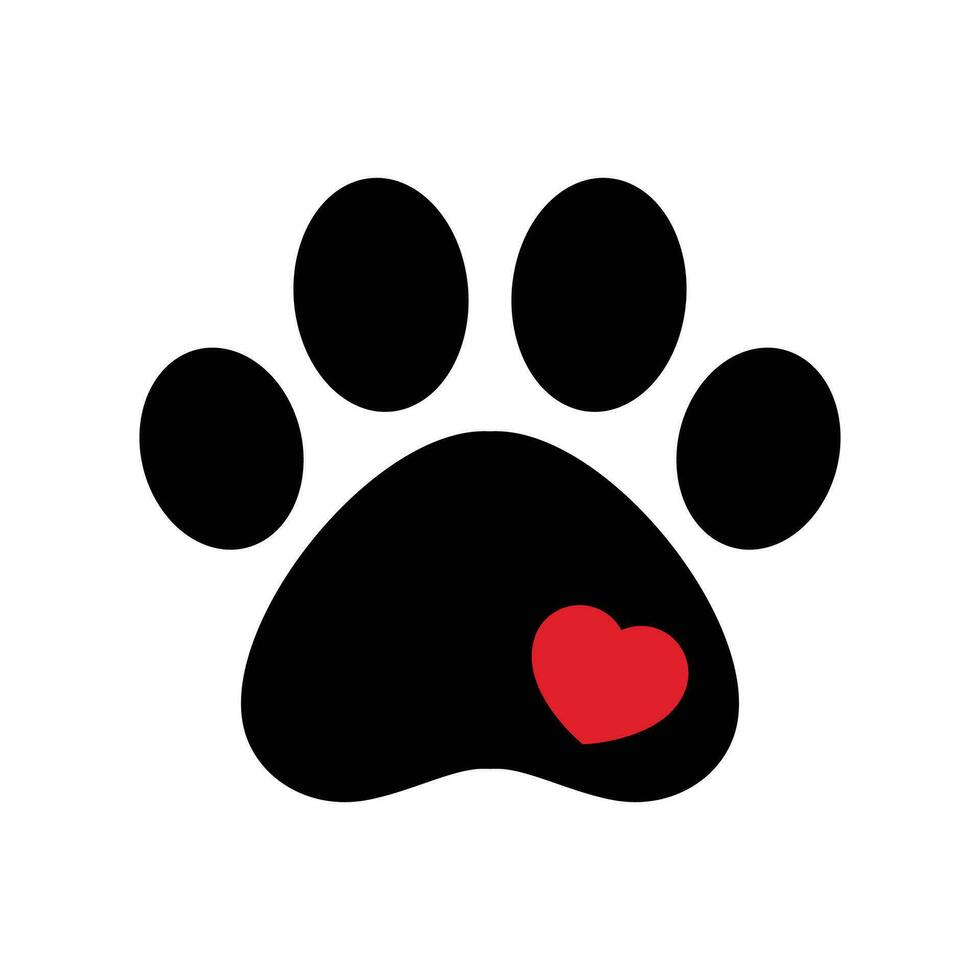 Hund Pfote Vektor Fußabdruck Herz Symbol Logo Haustier Katze Kätzchen Karikatur Charakter Grafik Symbol Illustration Französisch Bulldogge Bär Gekritzel