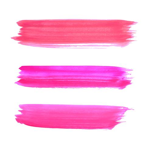 Schönes rosa Aquarell streicht Design vektor