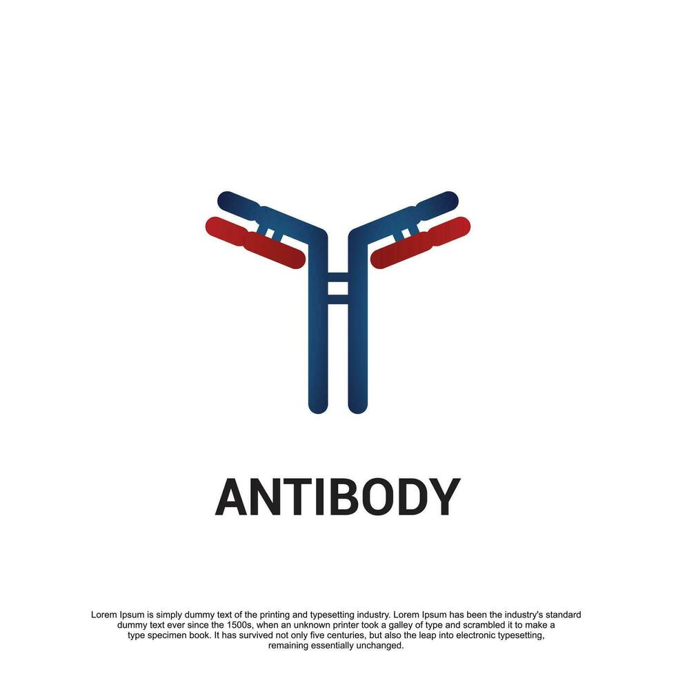 Antikörper, Immunoglobulin Linie Symbol, Vektor Illustration