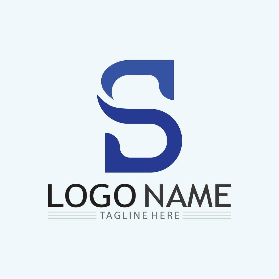 Geschäft korporativ s Brief Logo und s Logo Design vektor
