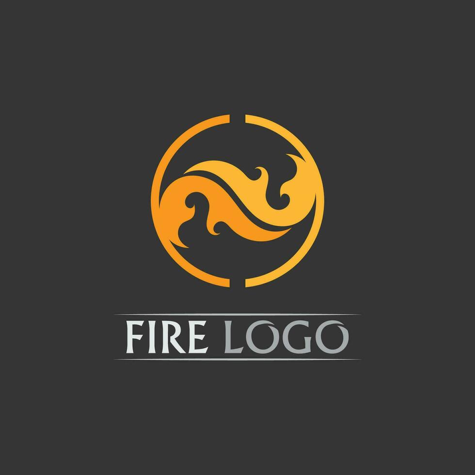 Feuer und Flamme Design Logo Vektor und Symbol