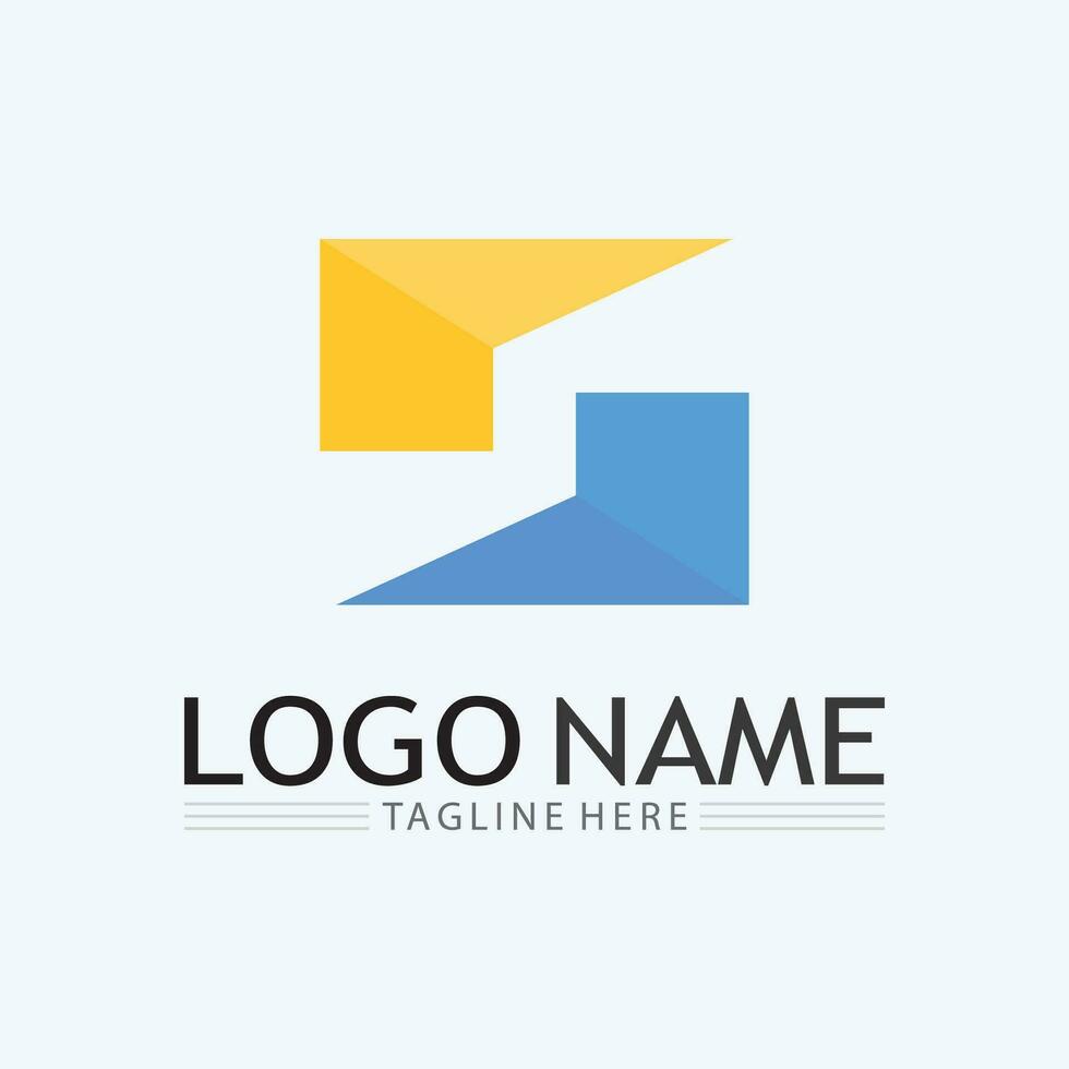 Geschäft korporativ s Brief Logo und s Logo Design vektor