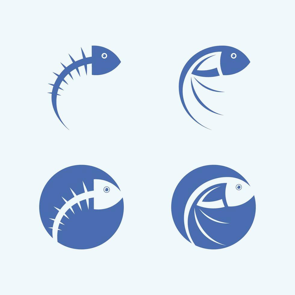 Fisch abstrakte Icon-Design-Logo-Vorlage, kreatives Vektorsymbol des Angelvereins oder Online-Shop. vektor