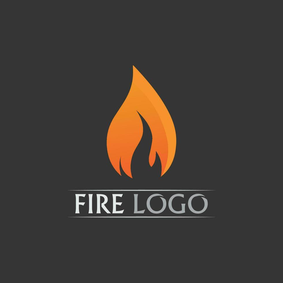 brand och flamma design logotyp vektor och ikon