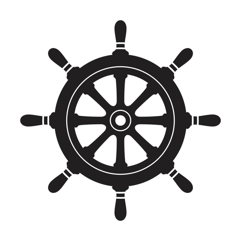 Helm Anker Vektor Symbol Logo Pirat nautisch maritim Ozean Meer Boot Illustration