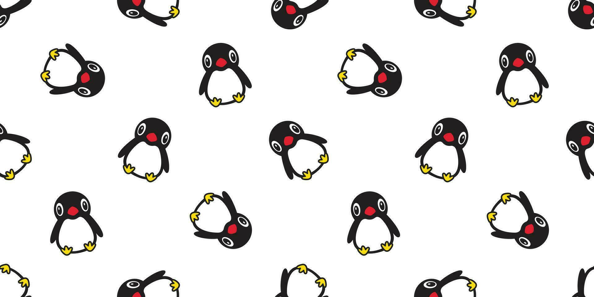 Pinguin nahtlos Muster Vektor Vogel Lachs Fisch Karikatur Schal isoliert Fliese Hintergrund wiederholen Hintergrund Illustration Gekritzel