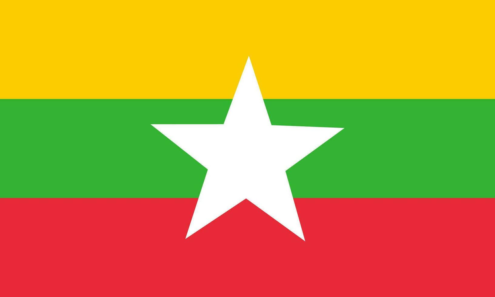 Vektor Illustration von das Birmania - - Myanmar Flagge