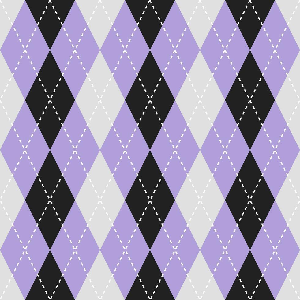 svart och lila Färg argyle mönster. argyle vektor mönster. argyle mönster. sömlös geometrisk mönster för Kläder, omslag papper, bakgrund, bakgrund, gåva kort, Tröja.